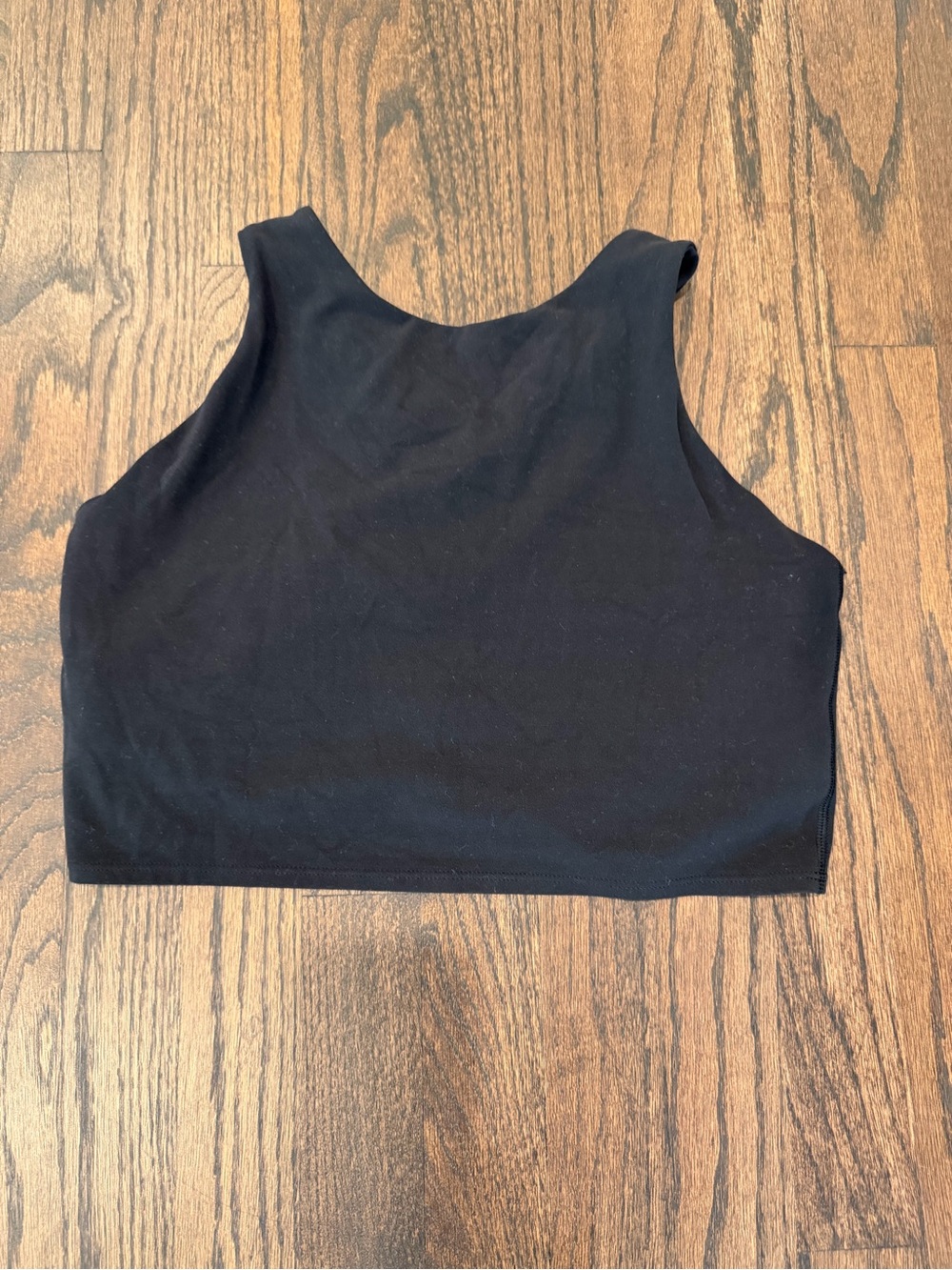 Athleta Black Cropped High-Neck Tank